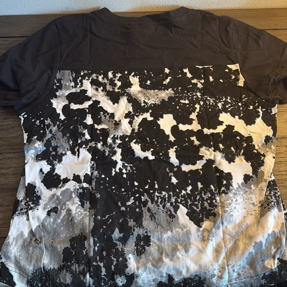 NWT [adidas] Kansas Jayhawks NCAA Tie-Dye Graphic Short-Sleeve T-Shirt Women’s L - Picture 7 of 10